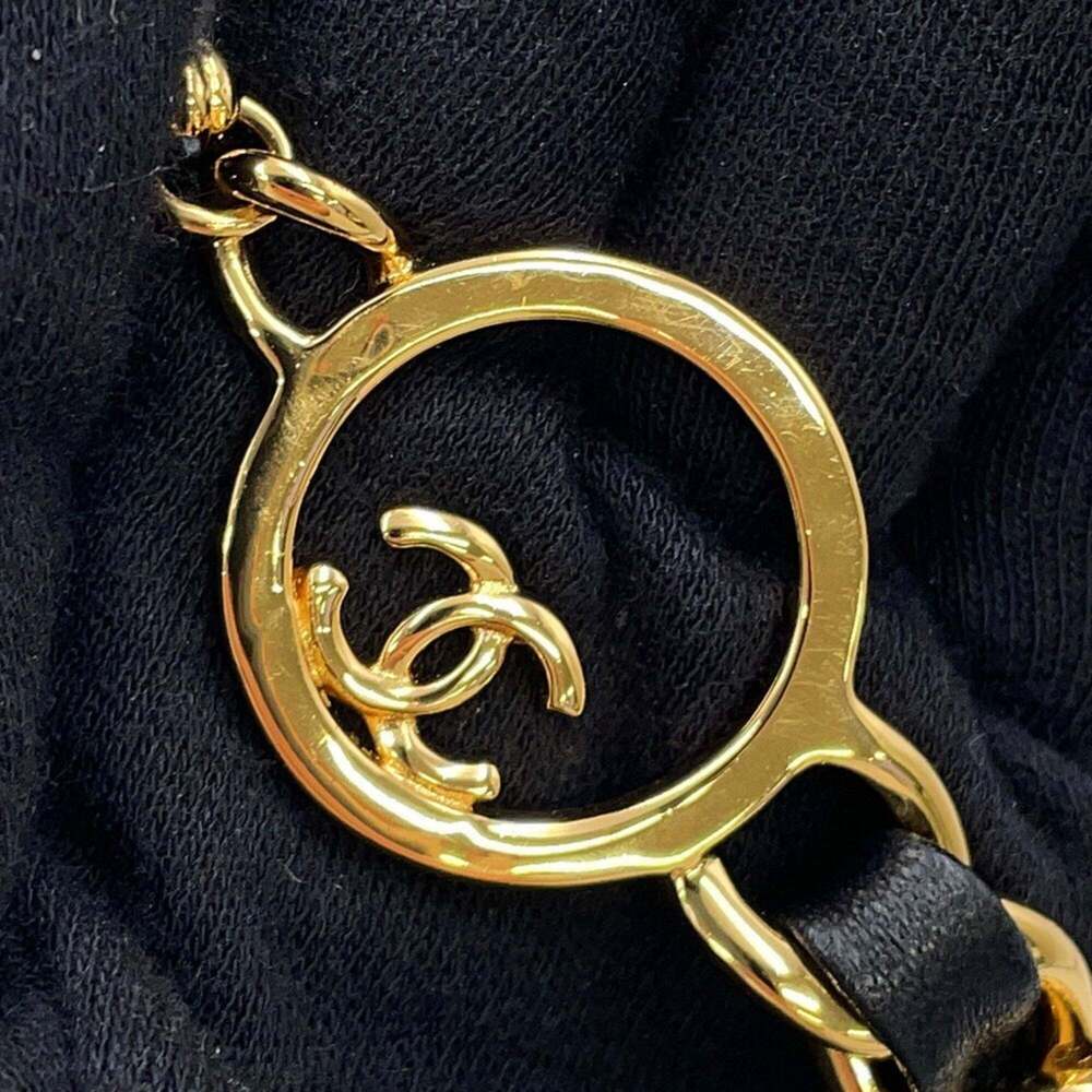 Chanel Chain Belt Coco Mark Leather Metal B24C CHANEL Black - Picture 7 of 14